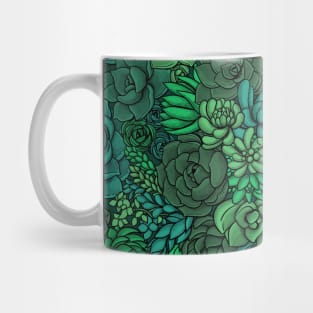 Succulent garden in green Mug